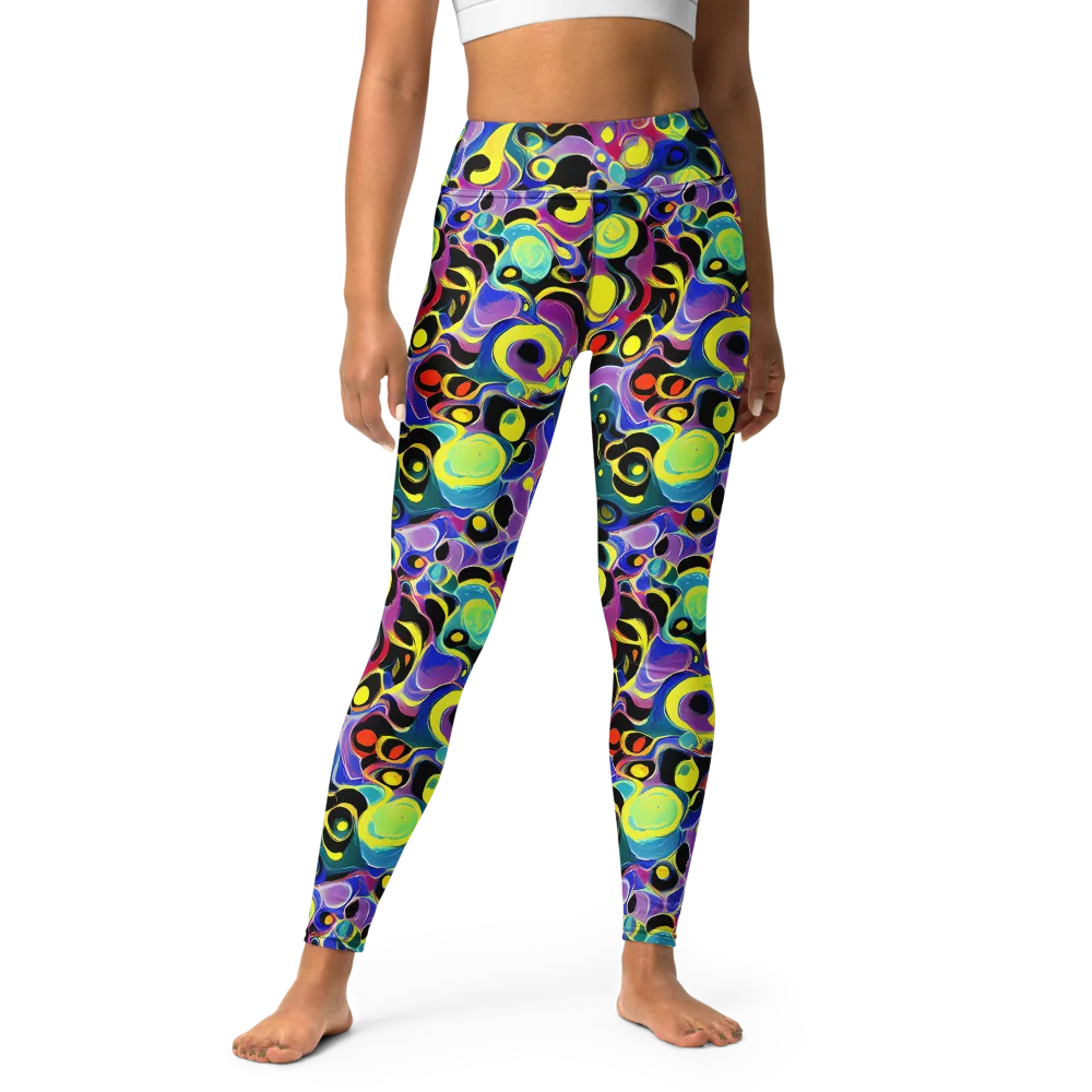 Surreal Current on Yoga Leggings — Front