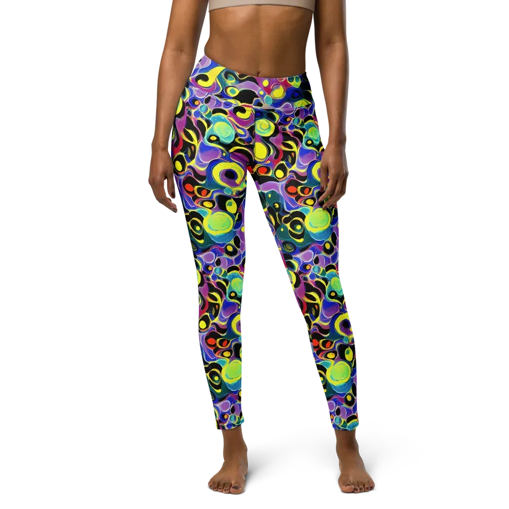 Surreal Current on Yoga Leggings — Front