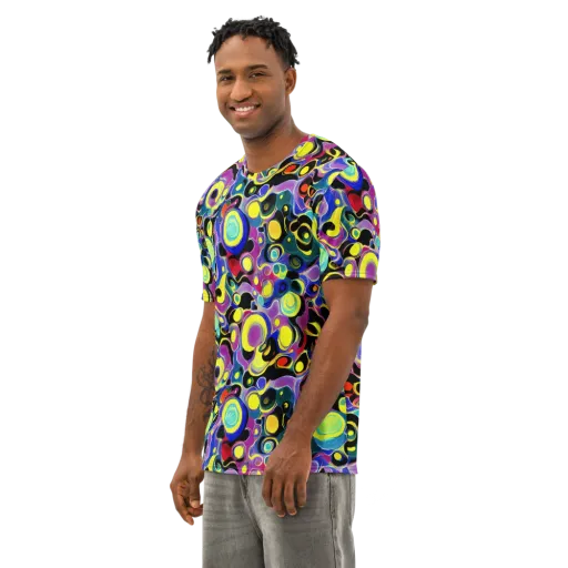 Surreal Current on a Men's Cotton Crew Neck T-Shirt