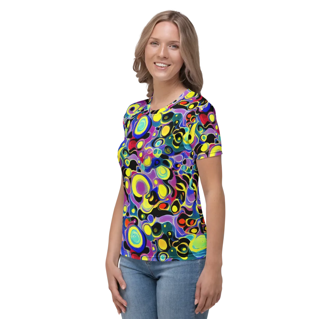 Surreal Current on Women's Crew Neck T-Shirt — Left