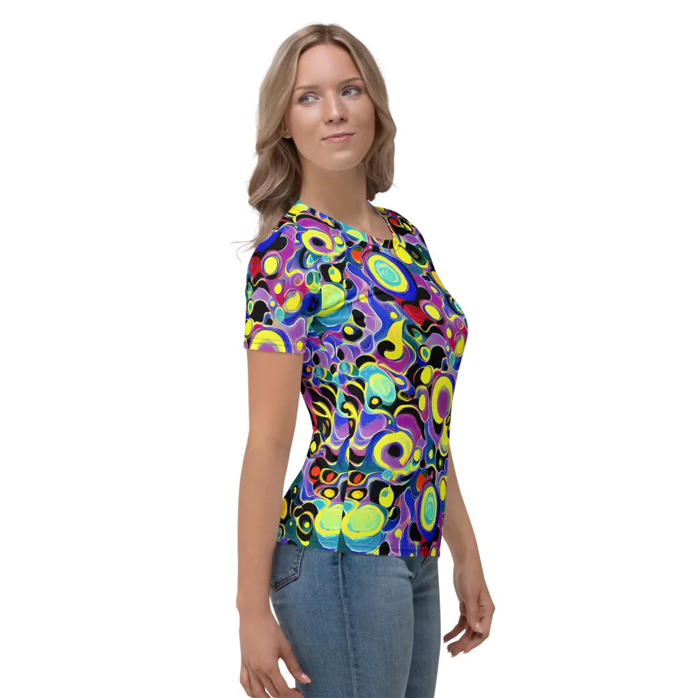 Surreal Current on Women's Crew Neck T-Shirt — Right