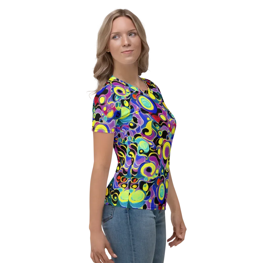 Surreal Current on Women's Crew Neck T-Shirt — Right