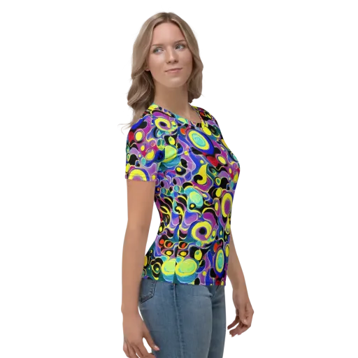 Surreal Current on a Women's Crew Neck T-Shirt