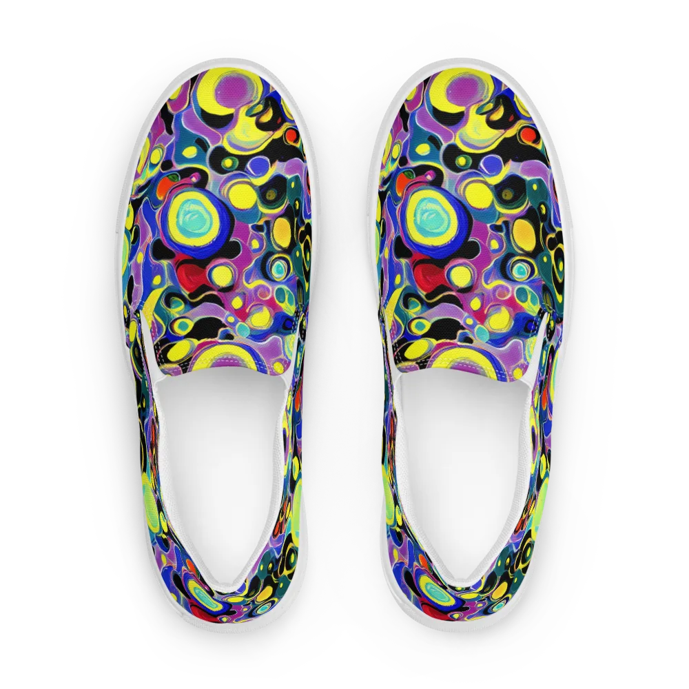 Surreal Current on Men's Slip-On Canvas Shoes — Front