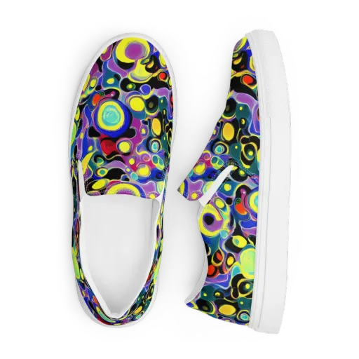 Surreal Current on a Men's Slip-On Canvas Shoes