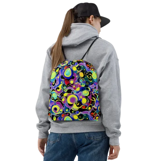 Surreal Current on a Drawstring Bag
