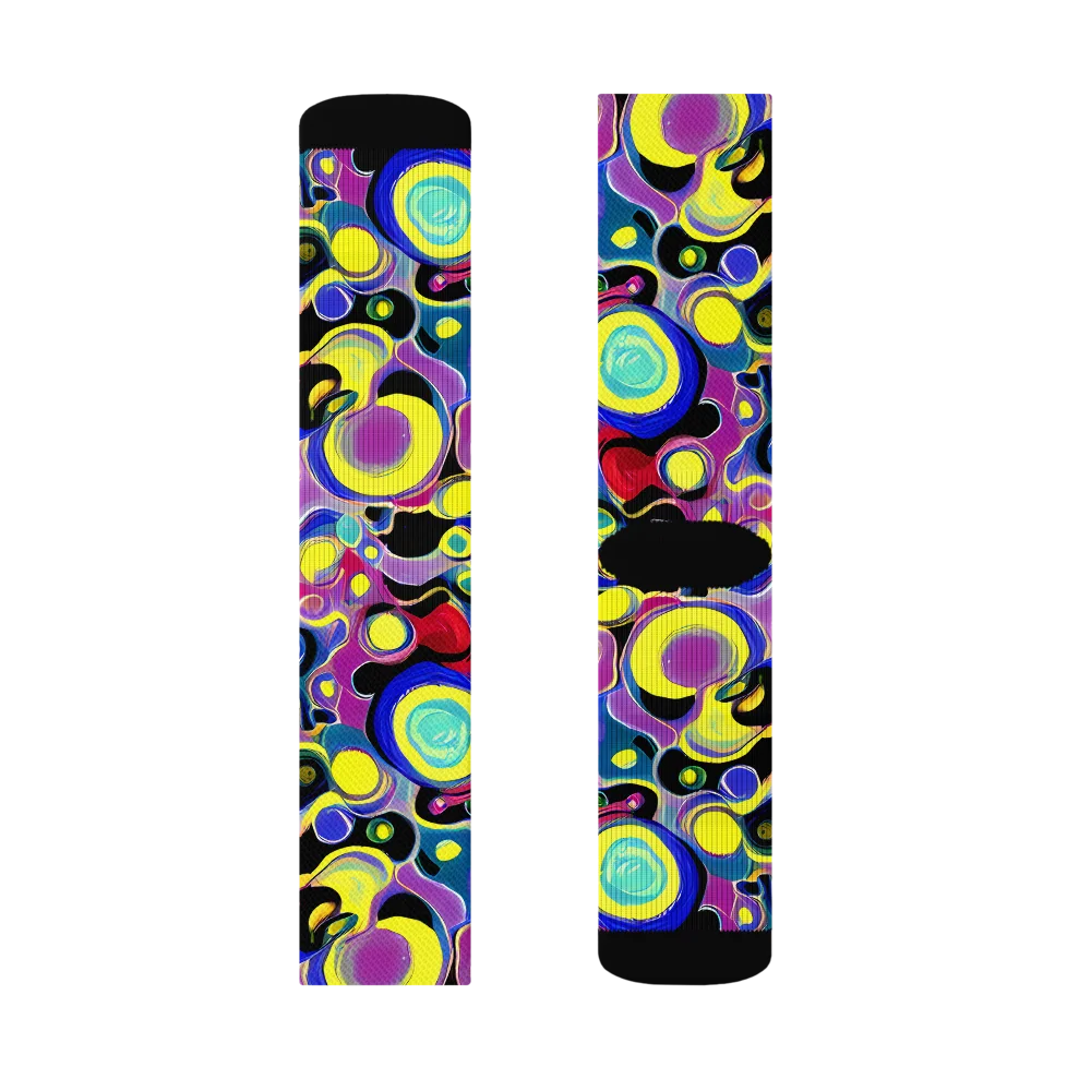 Surreal Current on Socks — Left Sock