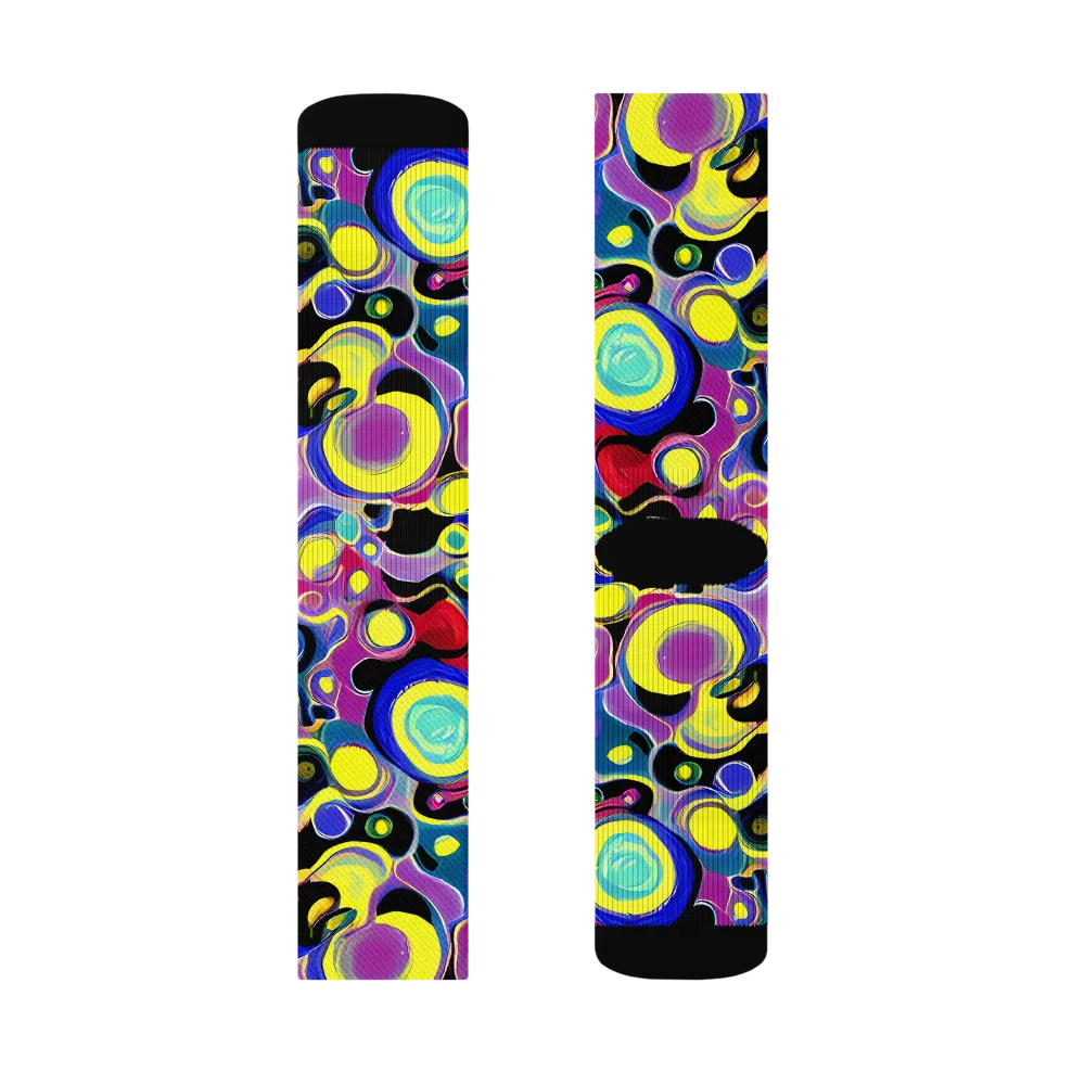 Surreal Current on Socks — Right Sock