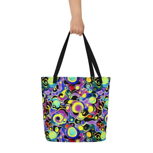 Surreal Current on a Large Tote Bag W/ Pocket