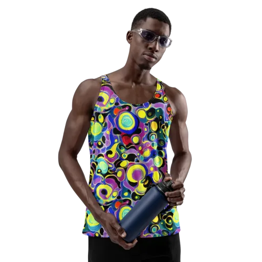 Surreal Current on a Men's Tank Top
