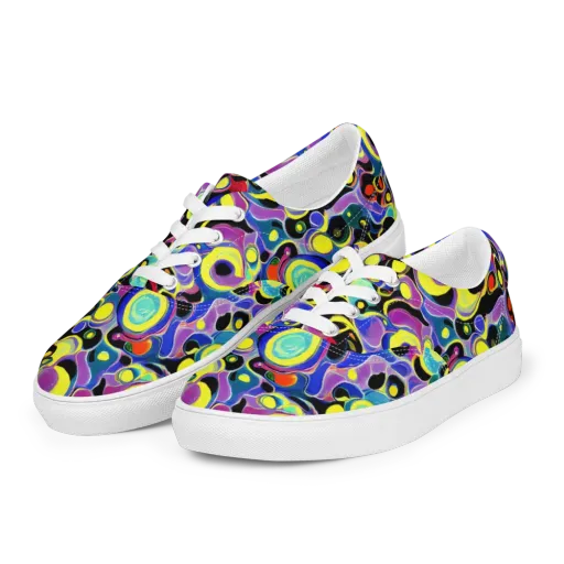 Surreal Current on a Men's Lace-Up Canvas Shoes
