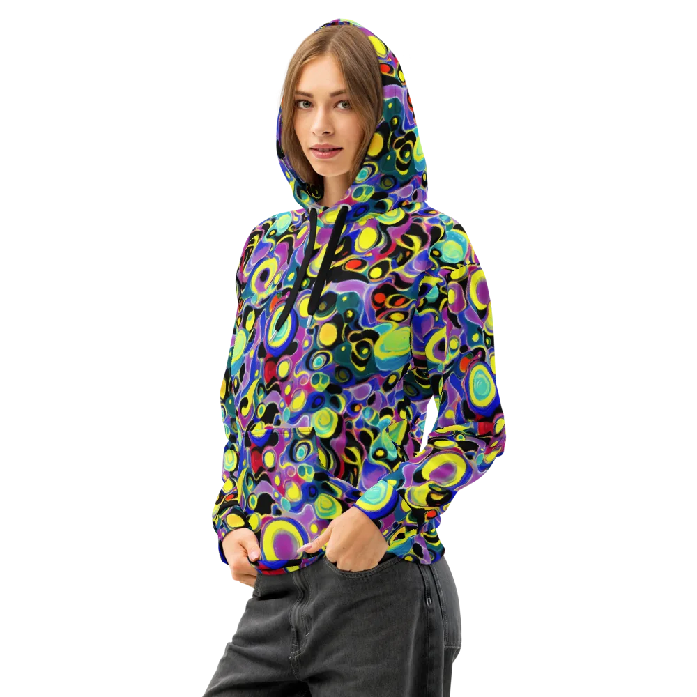 Surreal Current on Cotton Hoodie — Left Front
