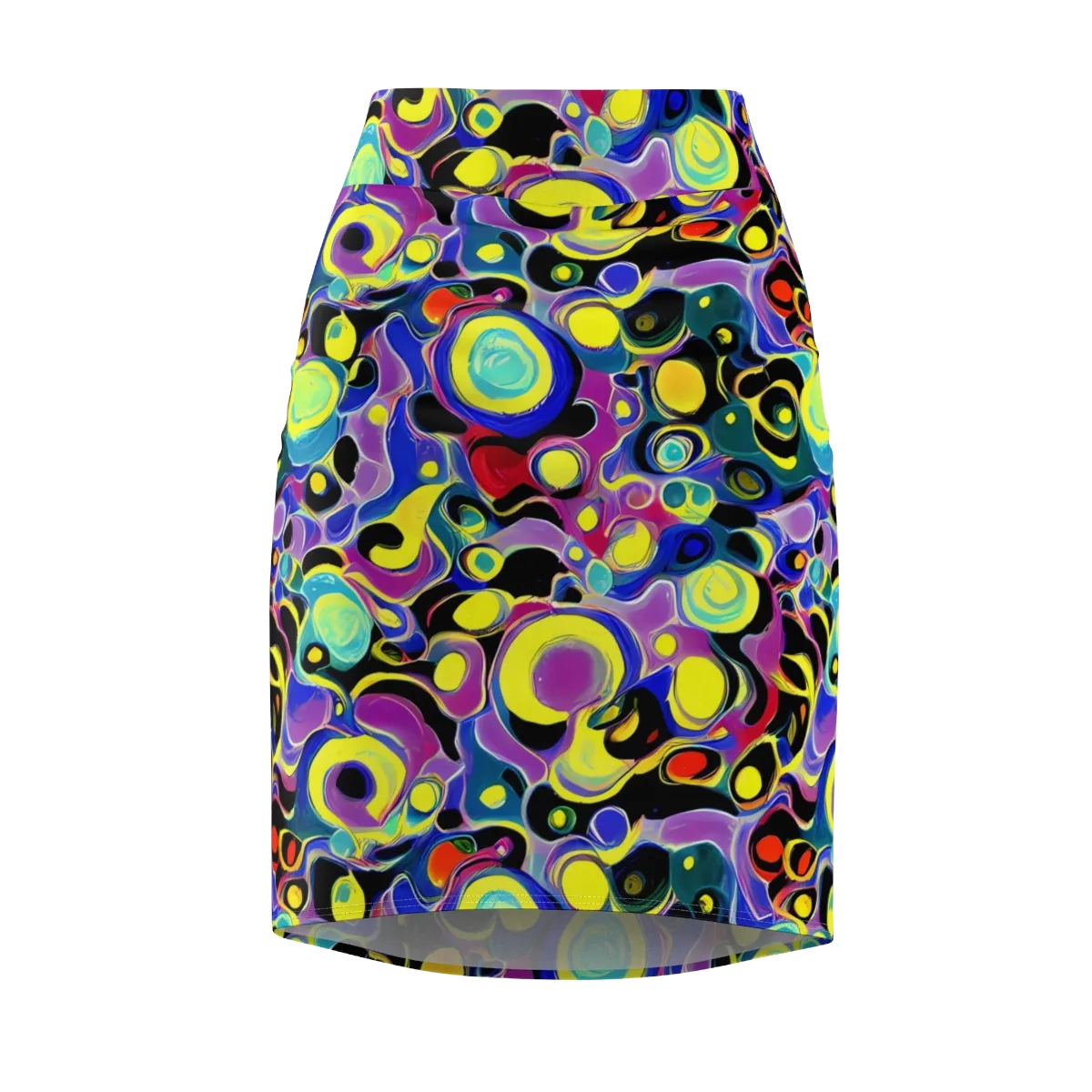 Surreal Current on Pencil Skirt — Front
