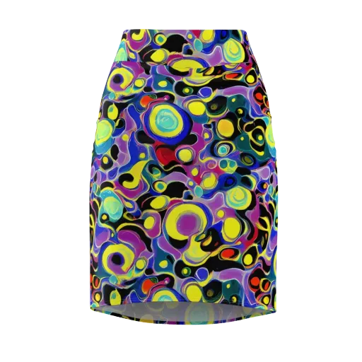 Surreal Current on a Pencil Skirt