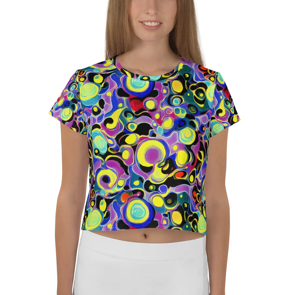 Surreal Current on Crop Tee — Front