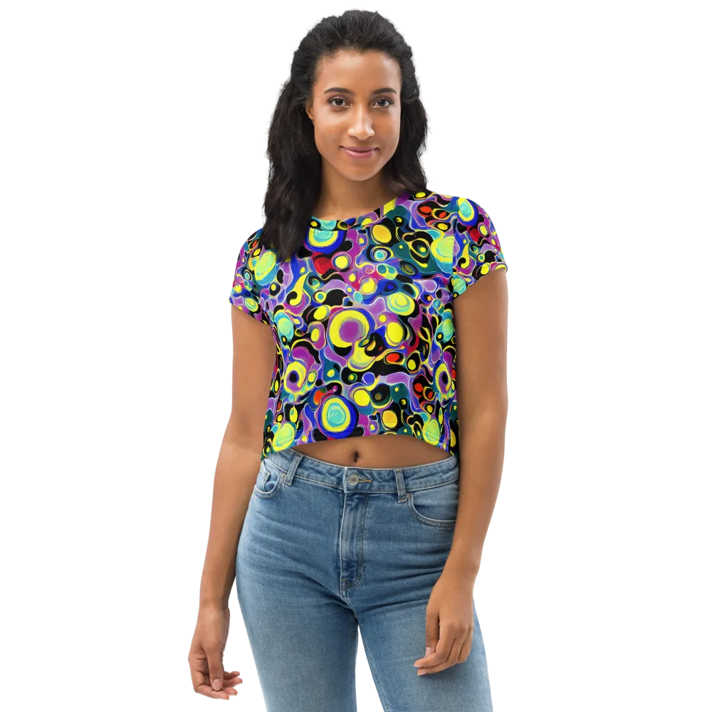 Surreal Current on Crop Tee — Front