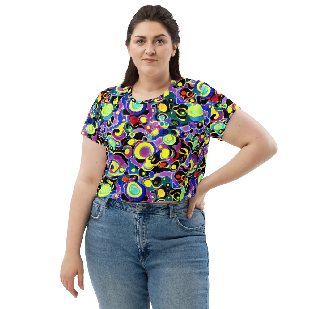 Surreal Current on Crop Tee — Front