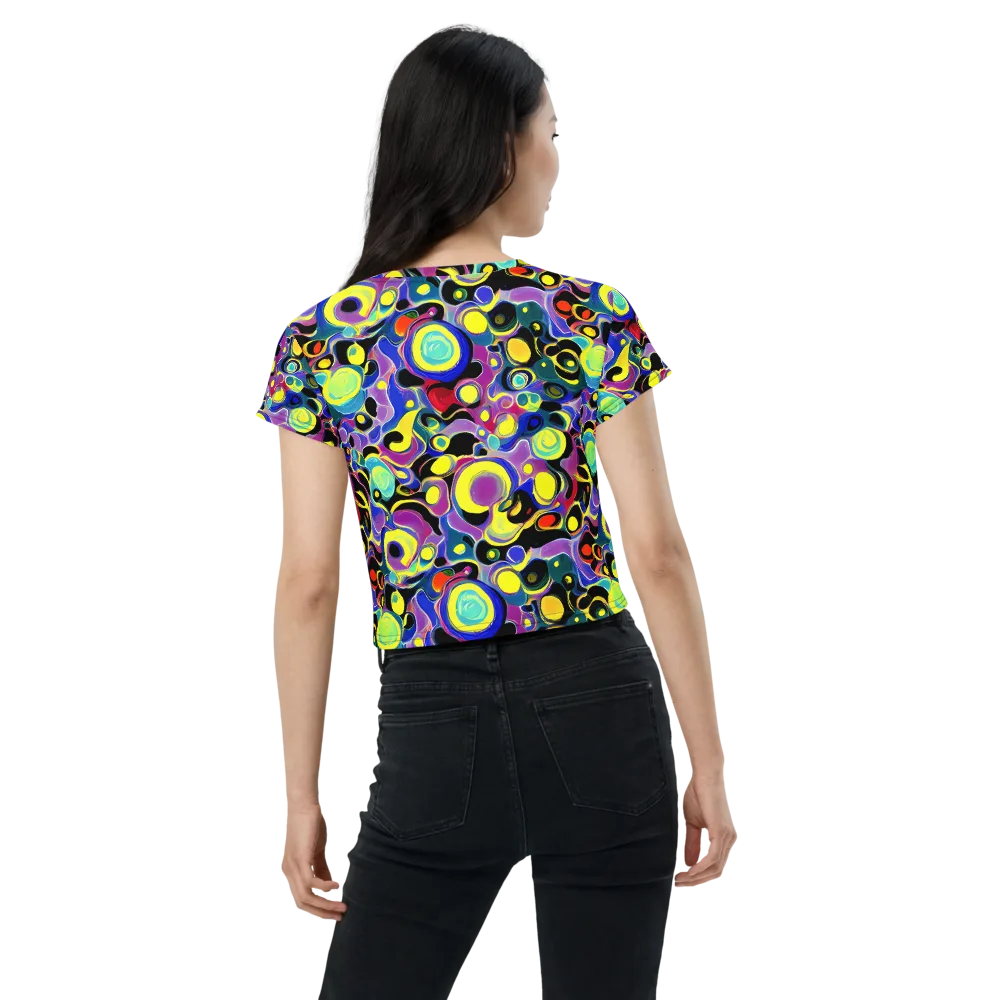 Surreal Current on Crop Tee — Back