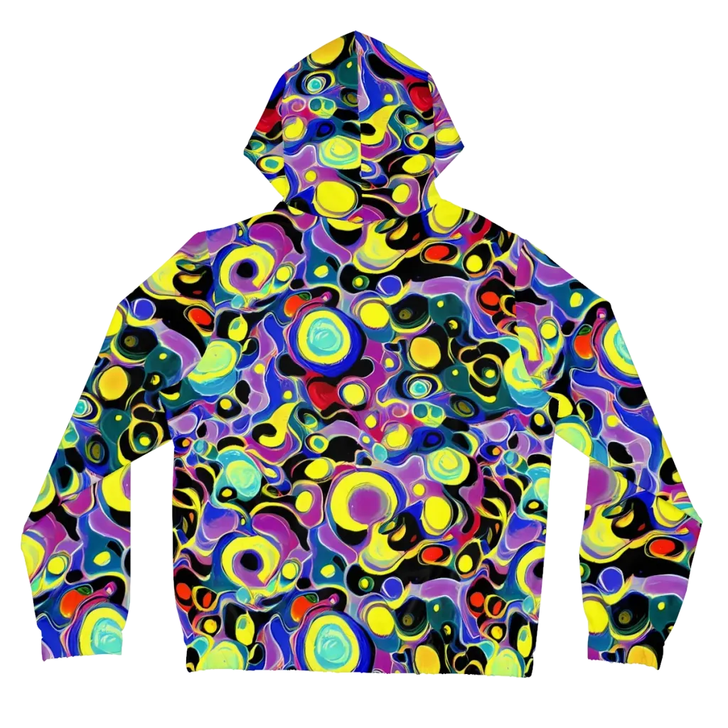 Surreal Current on Women's Full-Zip Hoodie — Back