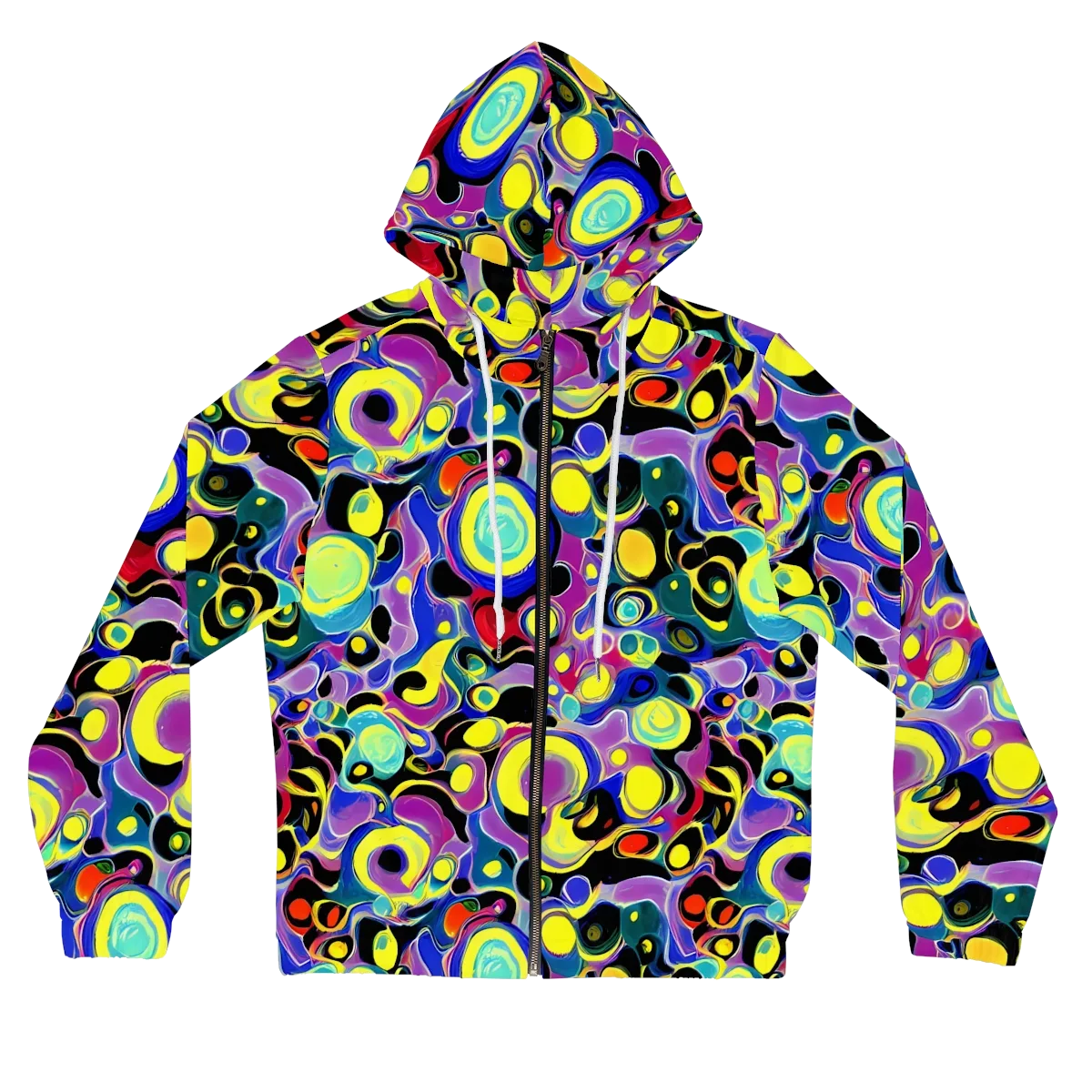 Surreal Current on Women's Full-Zip Hoodie — Front