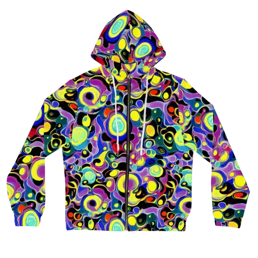 Surreal Current on a Women's Full-Zip Hoodie