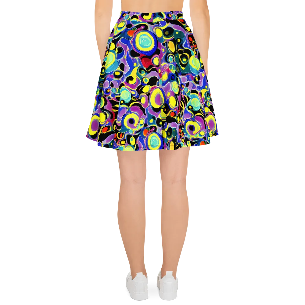 Surreal Current on Skater Skirt — Back