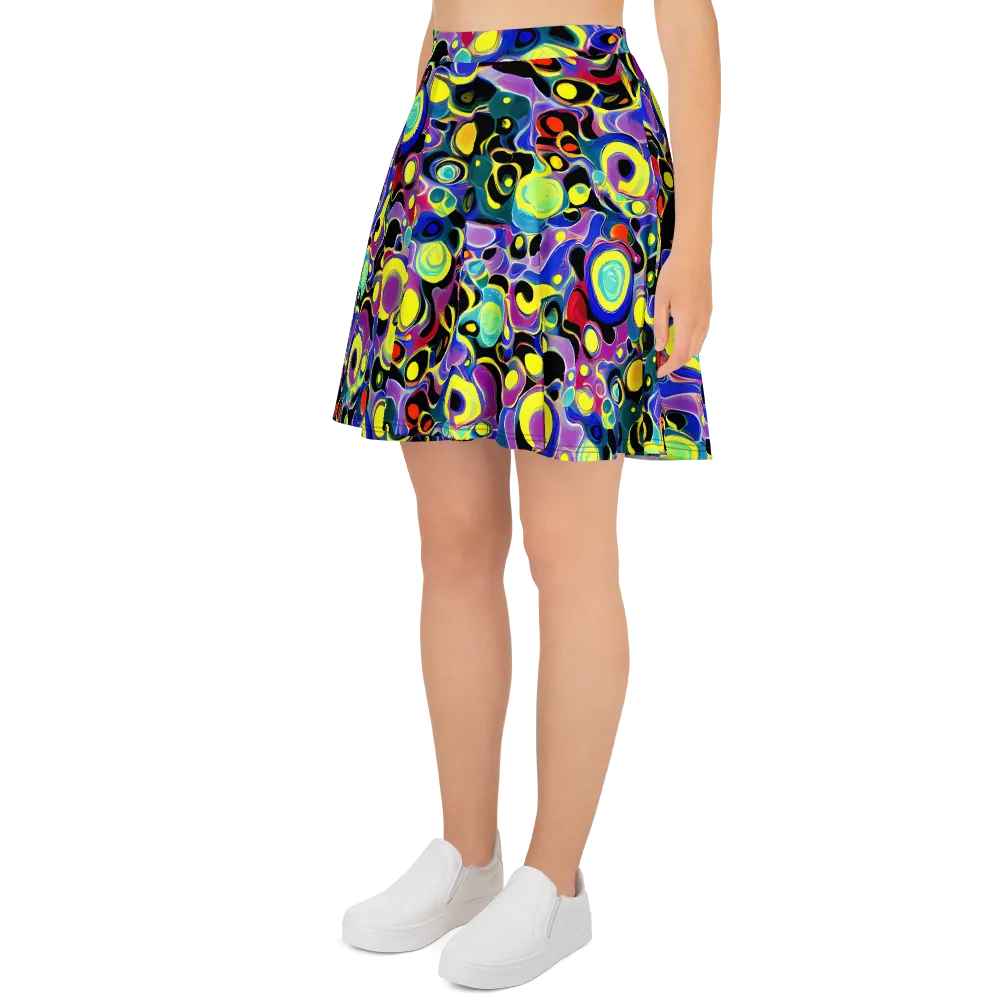 Surreal Current on Skater Skirt — Left