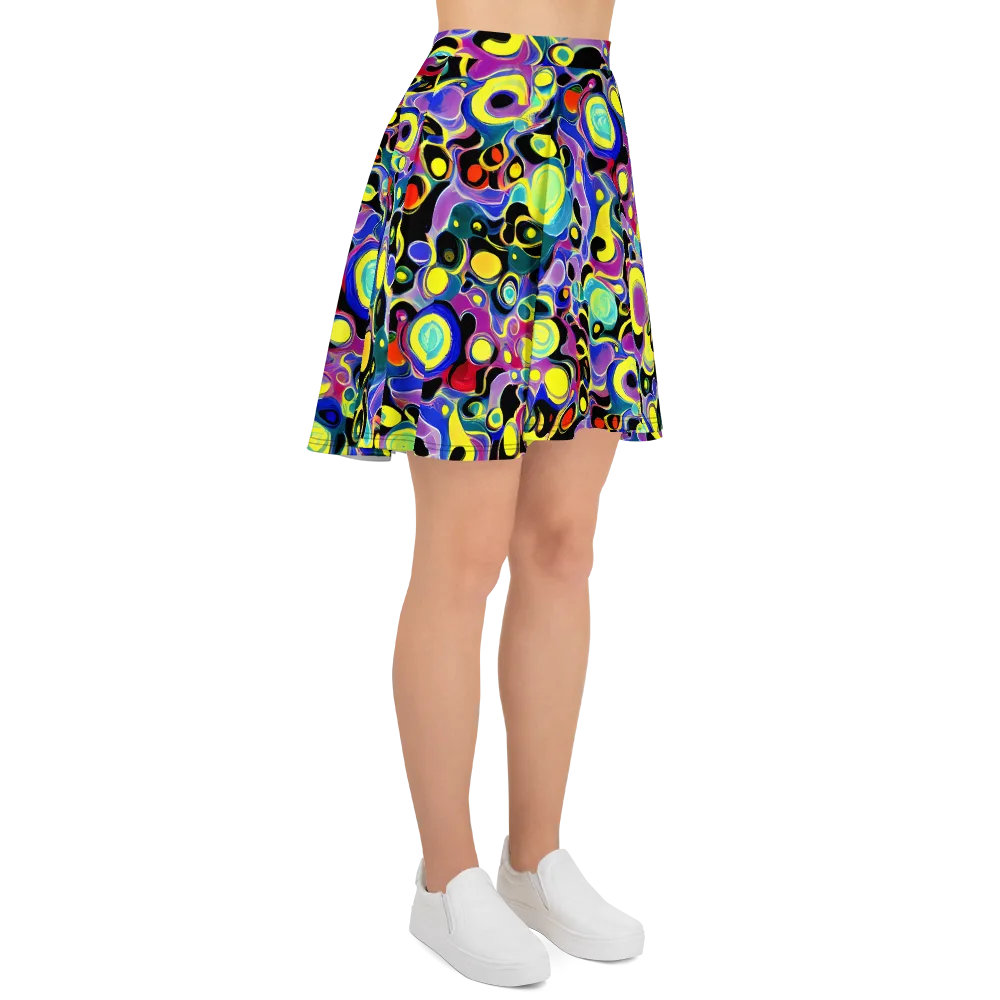 Surreal Current on Skater Skirt — Right