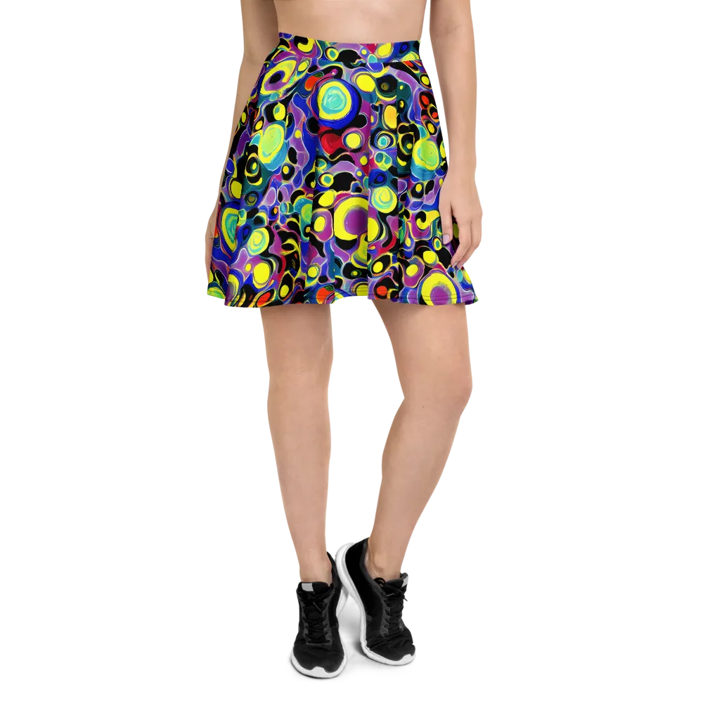 Surreal Current on Skater Skirt — Front