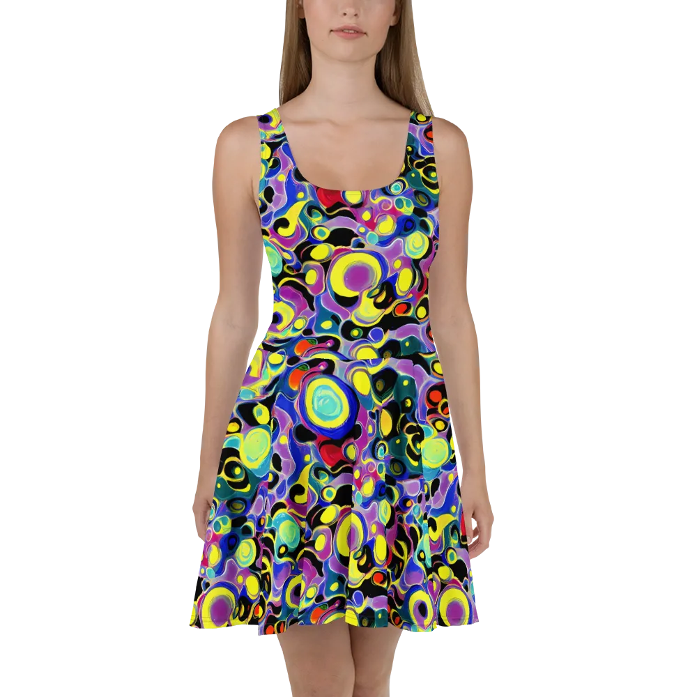 Surreal Current on Skater Dress — Front