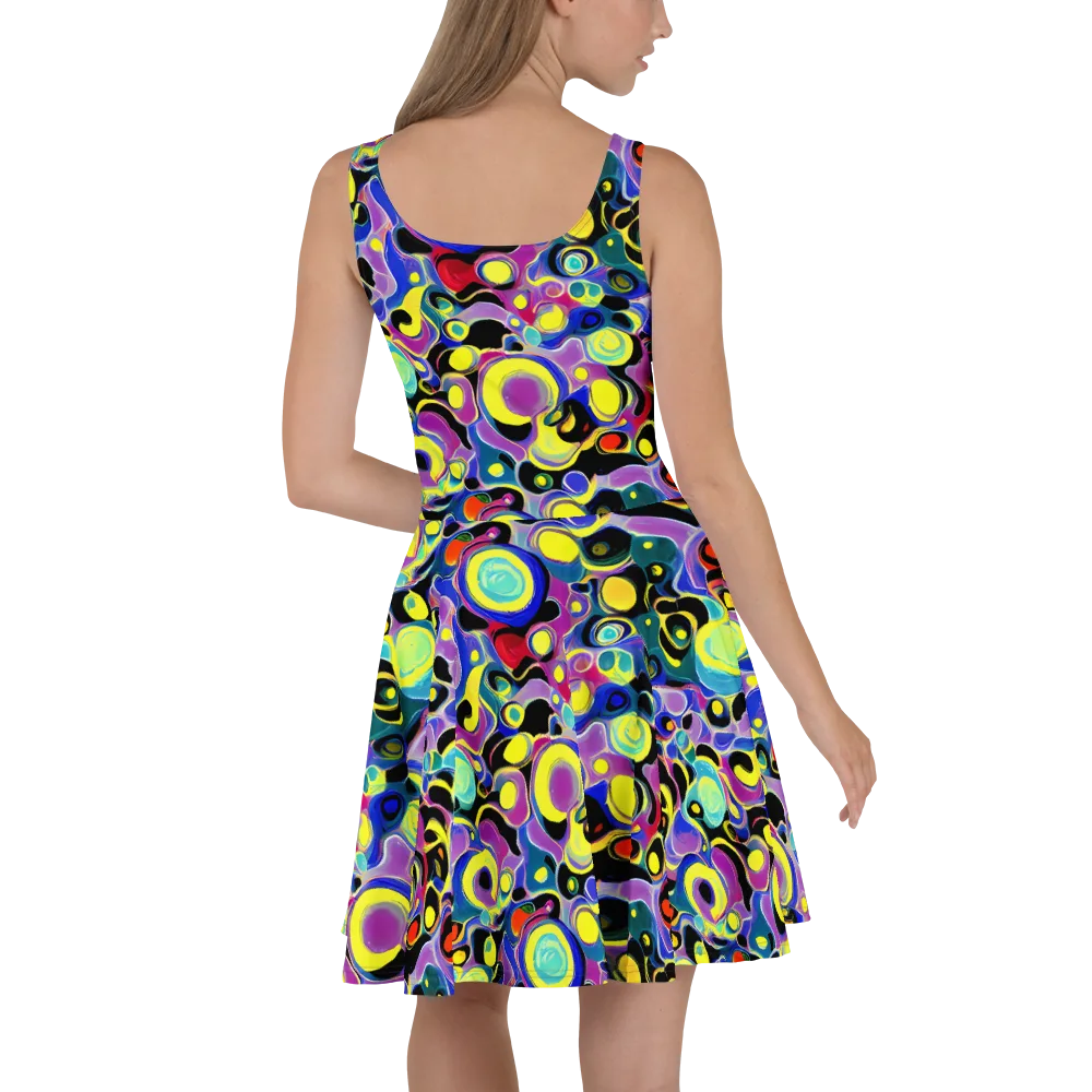 Surreal Current on Skater Dress — Back