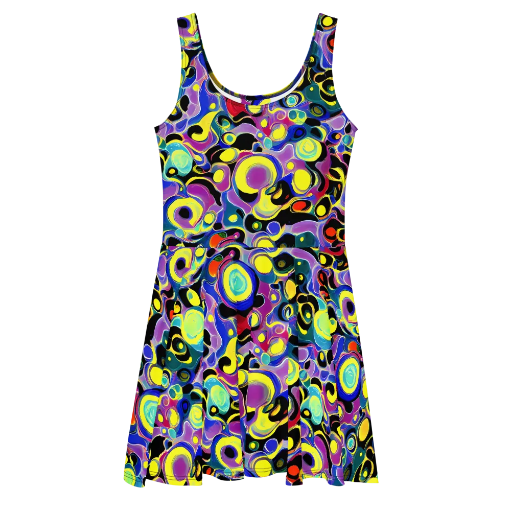 Surreal Current on Skater Dress — Front