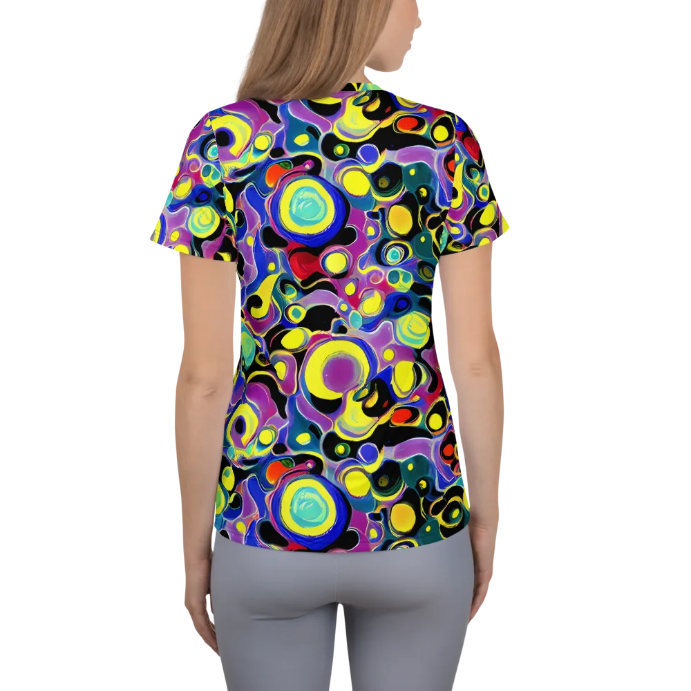 Surreal Current on Women's Athletic T-Shirt — Back
