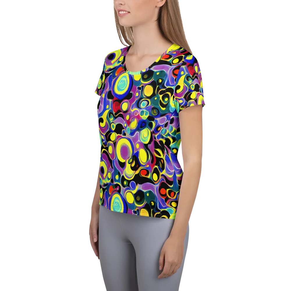 Surreal Current on Women's Athletic T-Shirt — Left