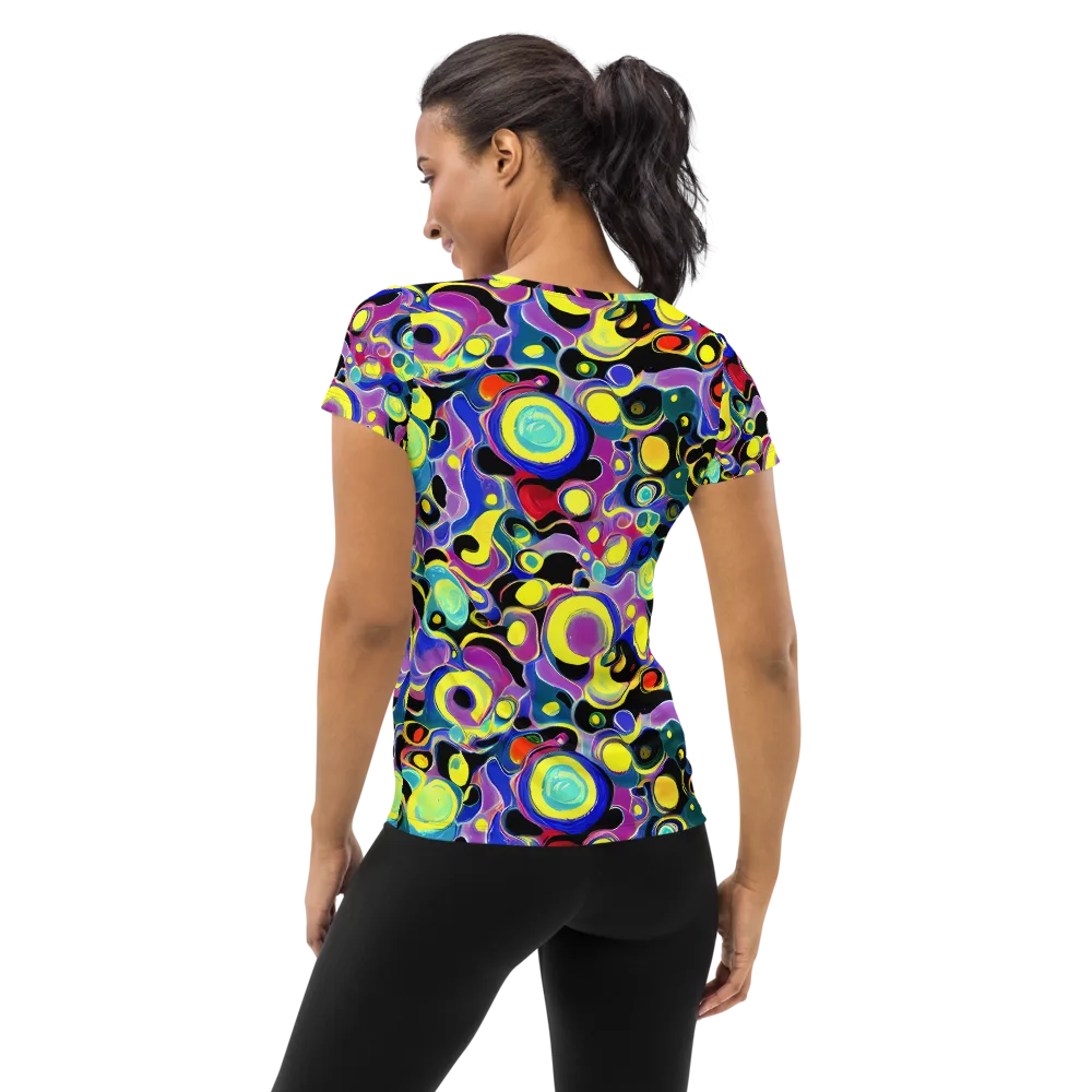 Surreal Current on Women's Athletic T-Shirt — Back