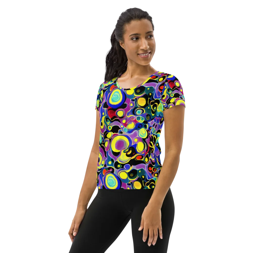 Surreal Current on Women's Athletic T-Shirt — Left