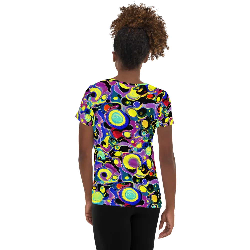 Surreal Current on Women's Athletic T-Shirt — Back