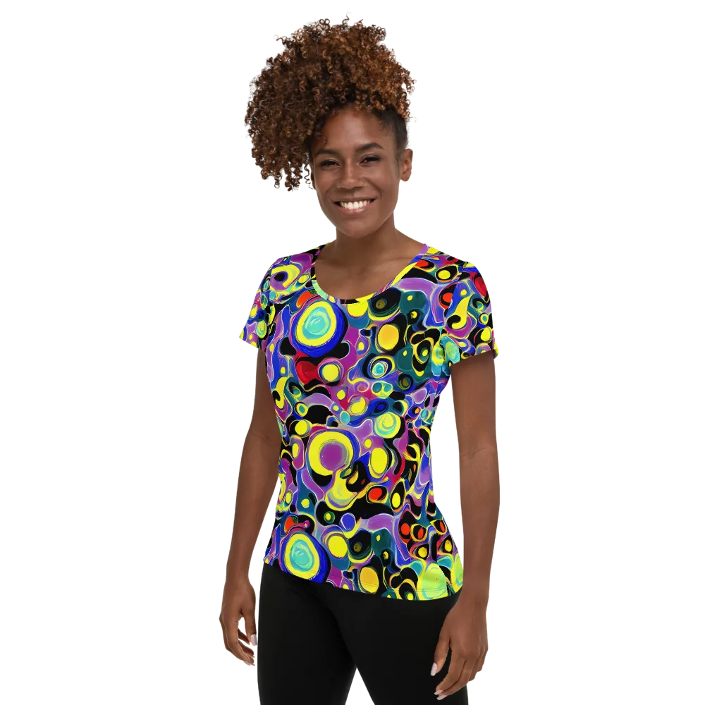 Surreal Current on Women's Athletic T-Shirt — Left