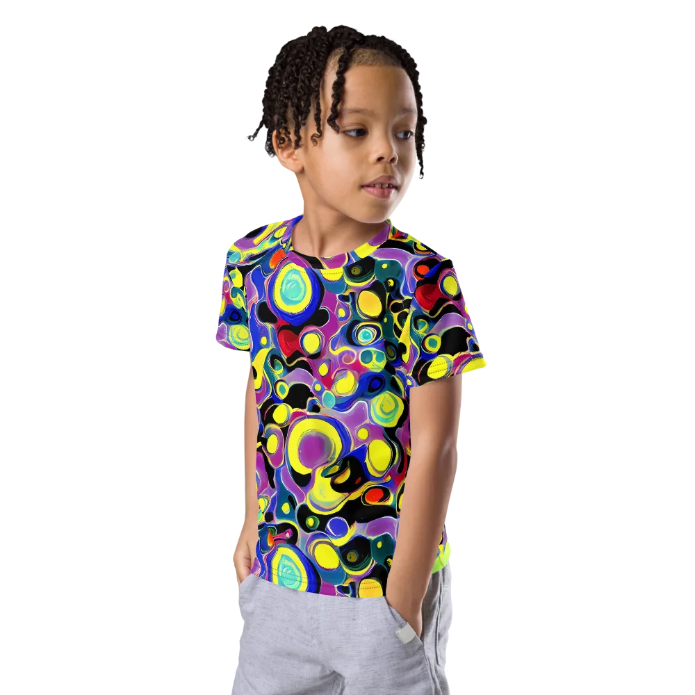 Surreal Current on Kids Crew Neck T-Shirt — Left Front