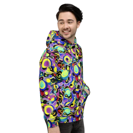 Surreal Current on a Hoodie