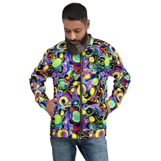Surreal Current on a Bomber Jacket
