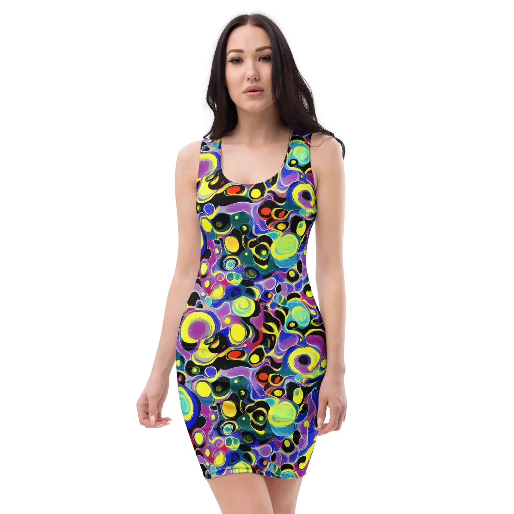 Surreal Current on Bodycon Dress — Front