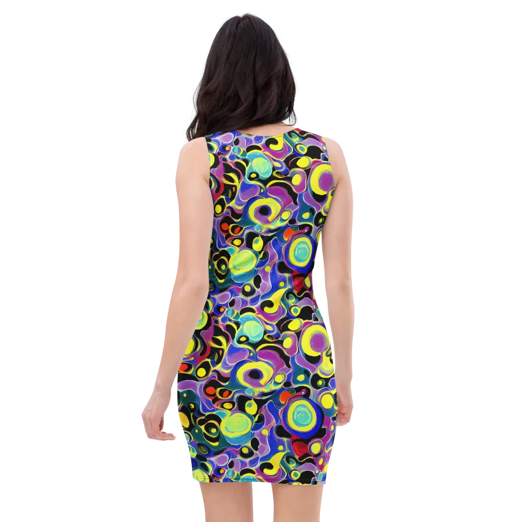 Surreal Current on Bodycon Dress — Back