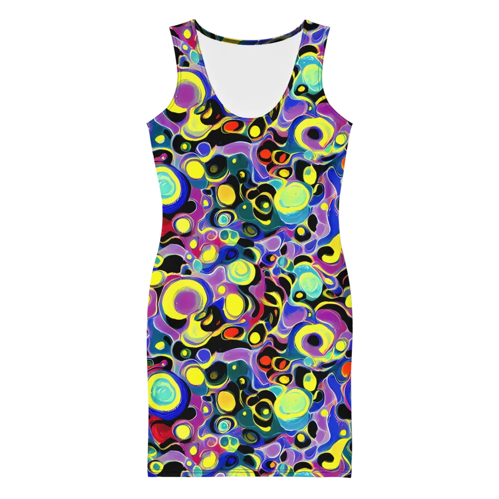 Surreal Current on Bodycon Dress — Front