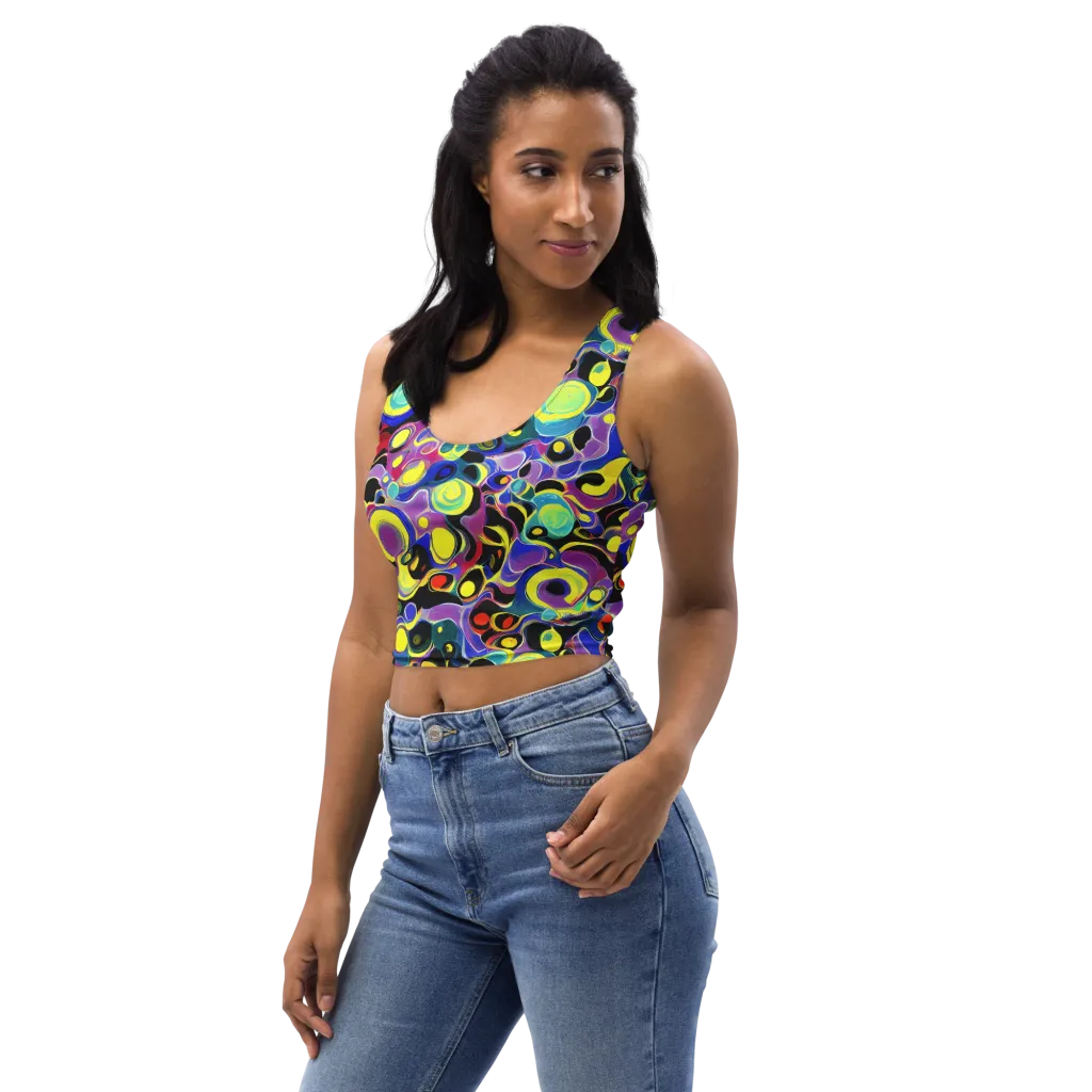 Surreal Current on Crop Top — Left Front