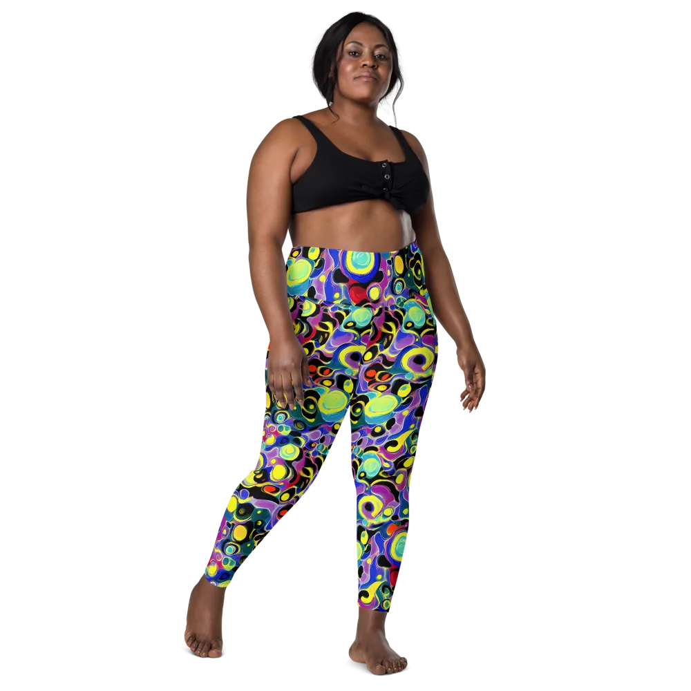 Surreal Current on Leggings with Pockets — Front