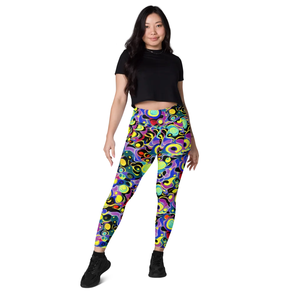 Surreal Current on Leggings with Pockets — Front