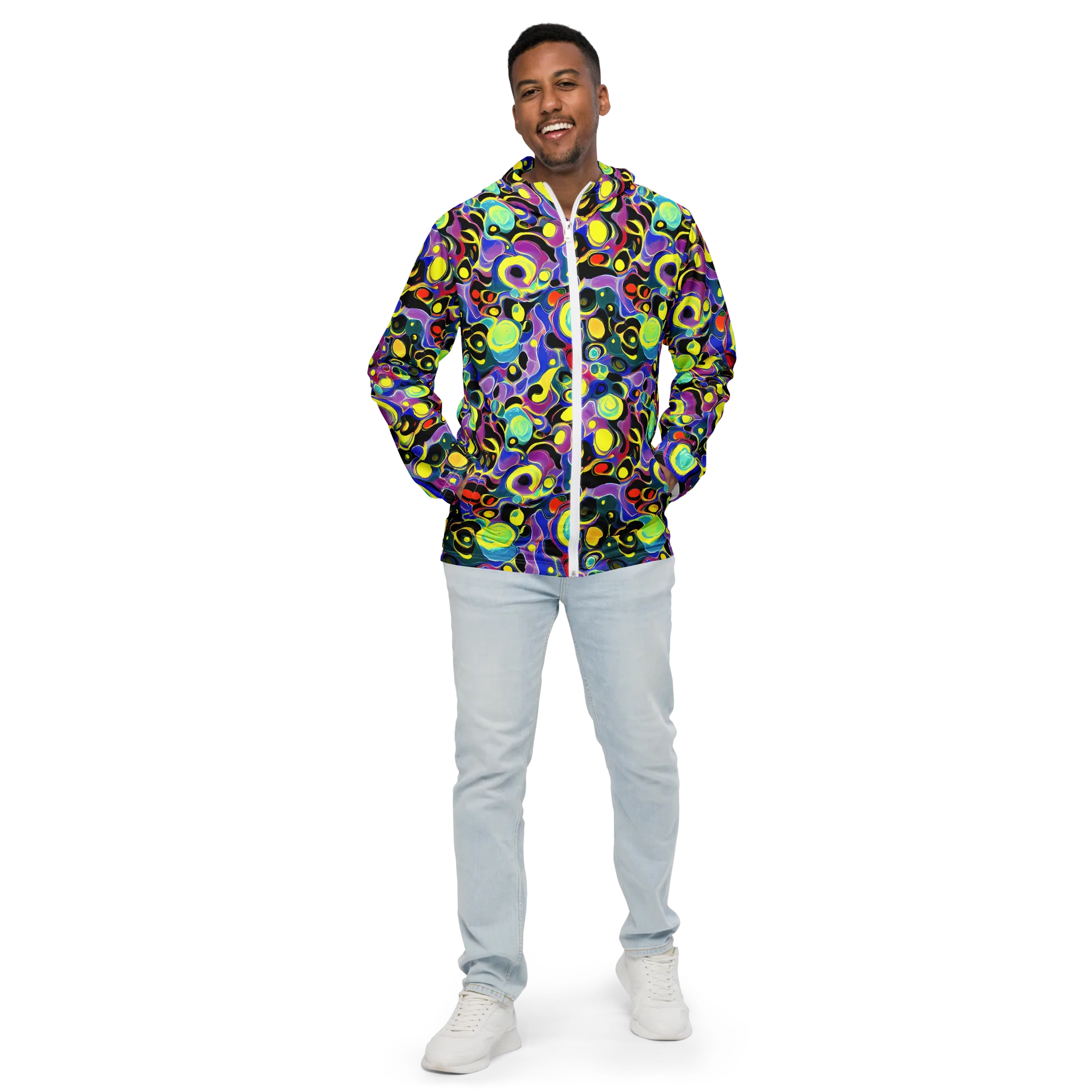 Surreal Current on Men's Windbreaker — Front