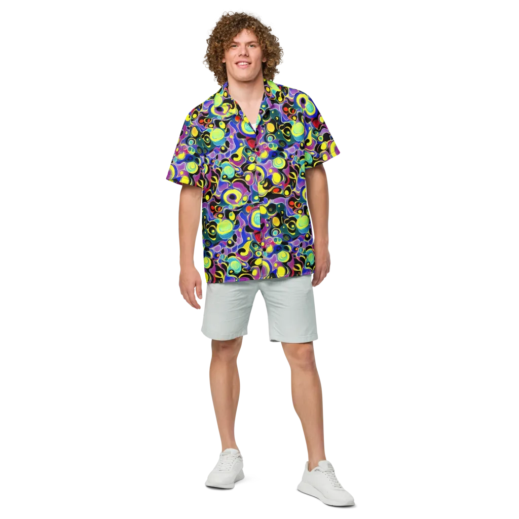 Surreal Current on Button Shirt — Front