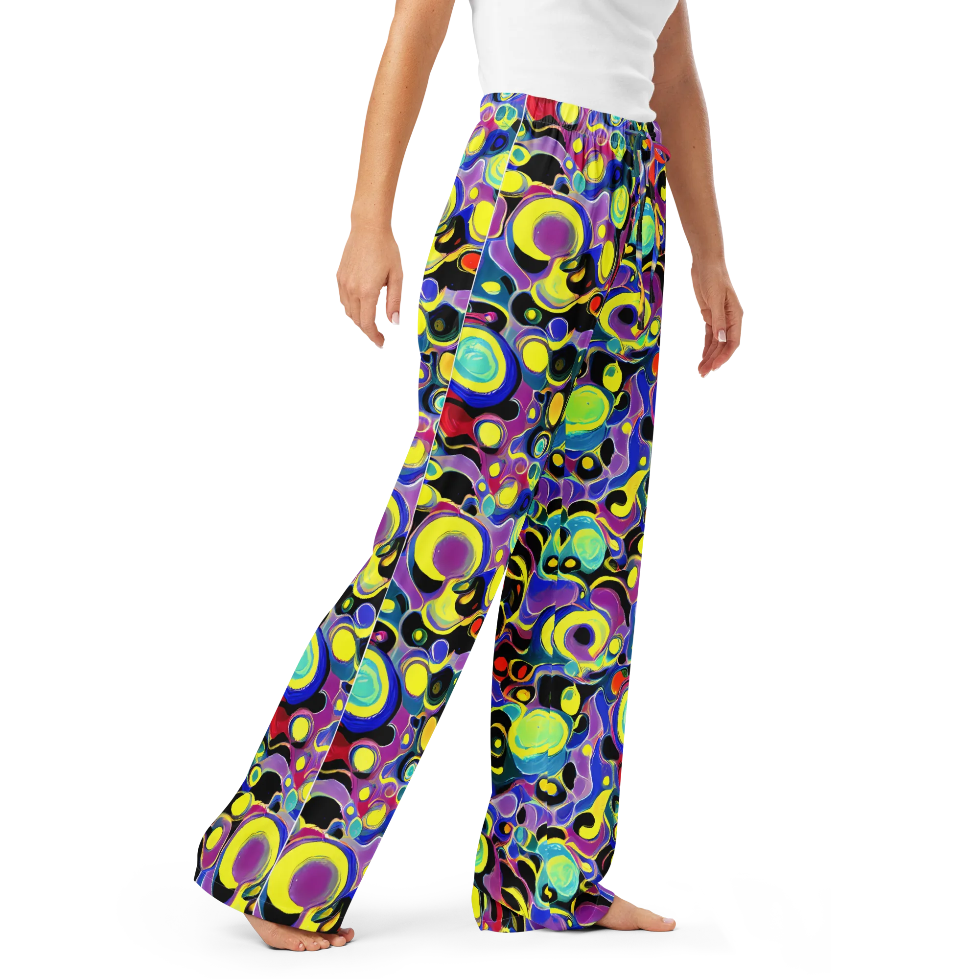 Surreal Current on Women's Pajama Pants — Right Front